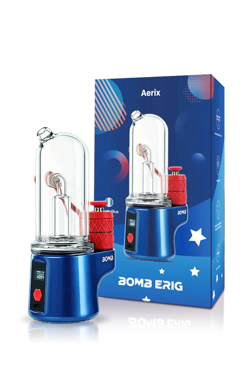 Bomb Erig Aerix -Portable Electric Dab Rig Liberty Blue - Image 6